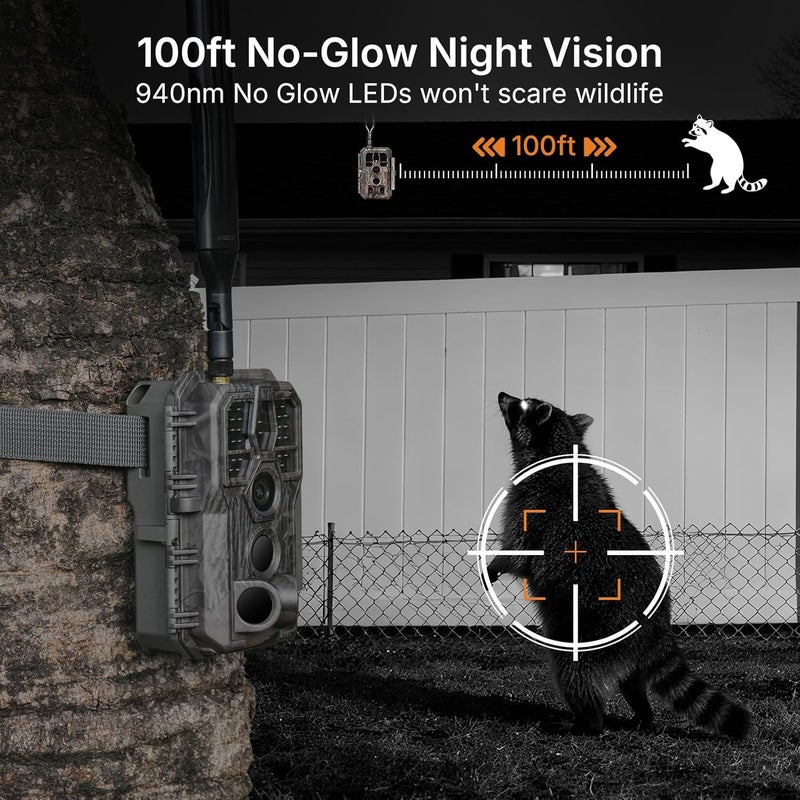 GardePro X50S Cellular Trail Camera (Non‑WiFi), Preloaded SIM Card, Shared Data Plan, Camera Sharing, 100ft No-Glow IR, 0.1s Trigger, Motion Detection - Image 4